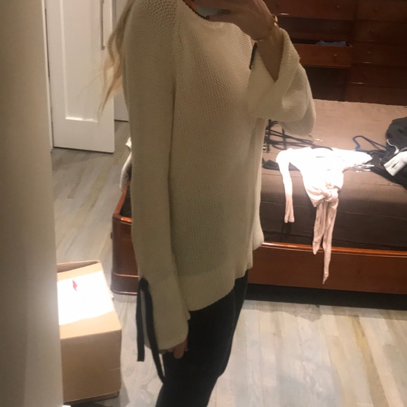 Loft super cute white sweater with big arms! - Picture 2 of 2